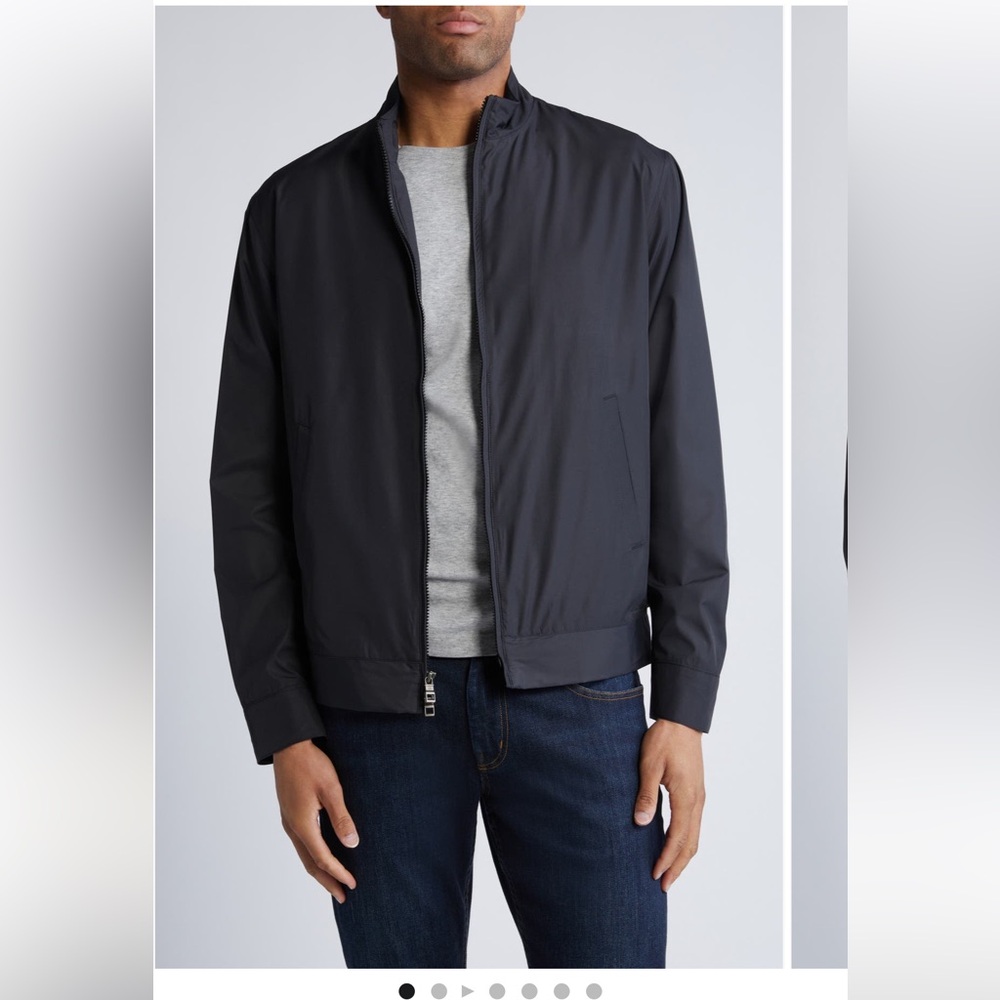 Peter Millar bomber jacket, black, size large